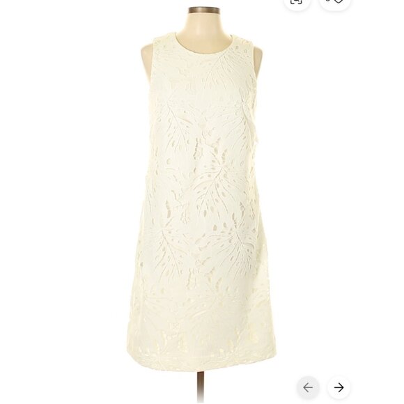 Banana Republic Dresses & Skirts - Banana Republic White Tropical Cutout Dress